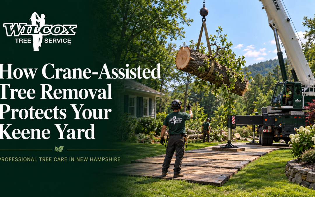 How a Crane Keeps Your Keene Yard Intact During a Big Removal