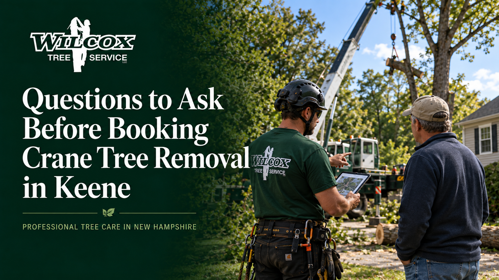 Questions to Ask Before Booking Crane Tree Removal in Keene