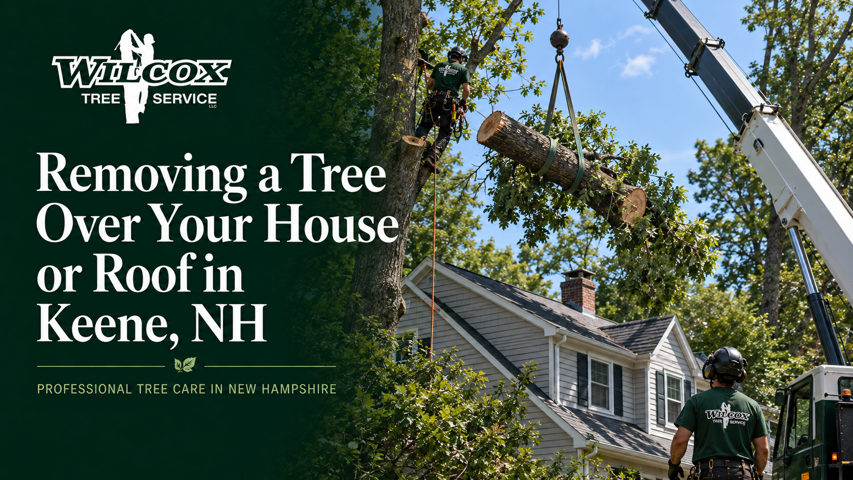Removing a Tree Over Your House or Roof in Keene, NH